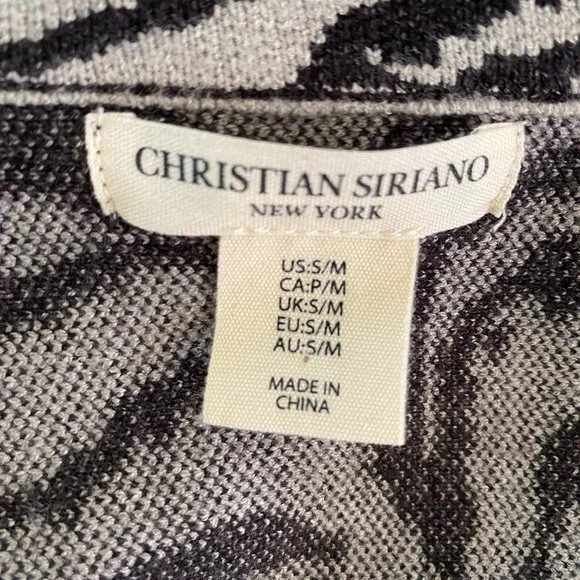 Christian Siriano NY Exotic Print Fringed Poncho Jacket NWOT Women's Size S / M - Picture 4 of 12